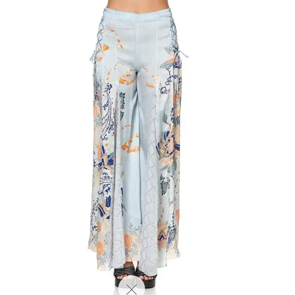 Camilla LACE UP SIDE FRASER FANTASIA Silk Pants $699